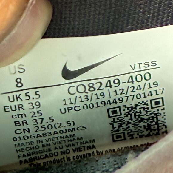 Nike React Miler Shield Gray Black Pink Athletic Running Shoes Women's Size 8 - Picture 8 of 10